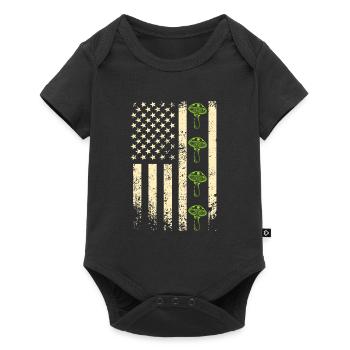 Mushroom Picker USA US Mushroom - Body à manches courtes Premium Bébé - noir - Devant