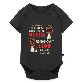 I know the best morel places - Baby Premium short-sleeve bodysuit - black - Front