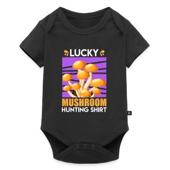 Cueilleur de champignons Lucky Mushroom Hunting - Body à manches courtes Premium Bébé - noir - Devant