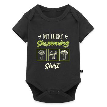 Mon collectionneur de champignons Lucky Shrooming Shirt - Body à manches courtes Premium Bébé - noir - Devant