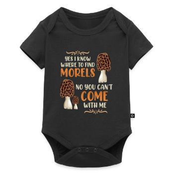 I know the best morel places - Baby Premium short-sleeve bodysuit - black - Front