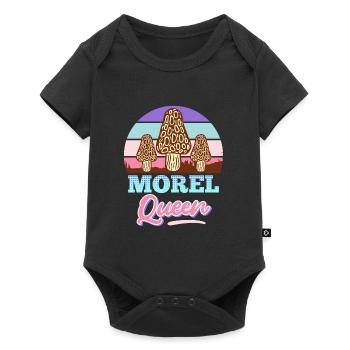 Morel Queen Mushroom Picker - Baby Premium short-sleeve bodysuit - black - Front