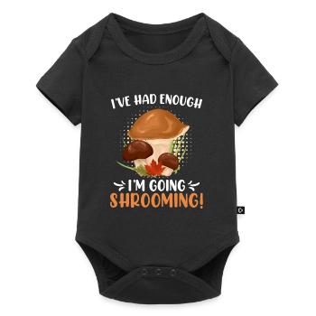 Assez pour moi je vais cueillir des champignons cueilleur de champignons - Body à manches courtes Premium Bébé - noir - Devant