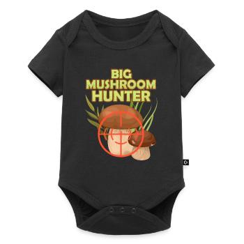 Grand chasseur de champignons Cueilleur de champignons Gros champignons - Body à manches courtes Premium Bébé - noir - Devant