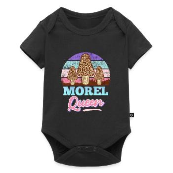 Morel Queen Mushroom Picker - Baby Premium short-sleeve bodysuit - black - Front