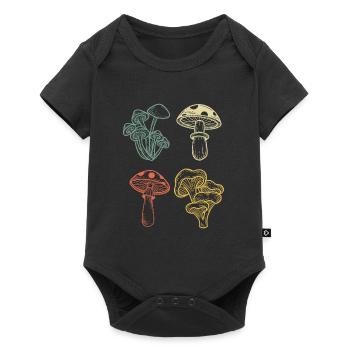 Cueilleurs de champignons vintage Cueilleurs - Body à manches courtes Premium Bébé - noir - Devant
