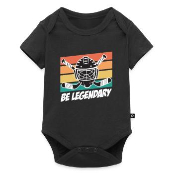 Be Legendary Hockey Ice Hockey - Baby Premium short-sleeve bodysuit - black - Front