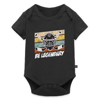 Be Legendary Hockey Ice Hockey - Baby Premium short-sleeve bodysuit - black - Front