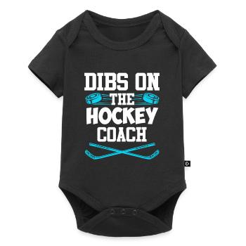 Dibs on the Hockey Coach - Baby Premium short-sleeve bodysuit - black - Front