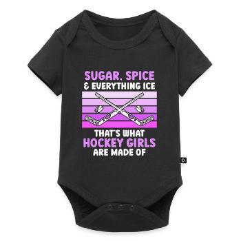 Sugar and Spice thats what Hockey Girls - Baby Premium short-sleeve bodysuit - black - Front