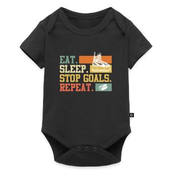 Ice Hockey Goalkeeper Hockey - Baby Premium short-sleeve bodysuit - black - Front