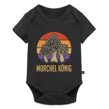 Morchel König Pilze sammel Pilzsammler - Baby Premium Kurzarmbody - Schwarz - Vorne