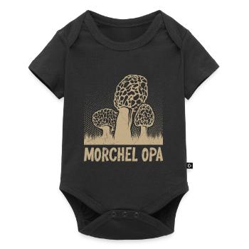 Morchel Opa Pilze sammeln Pilzsammler - Baby Premium Kurzarmbody - Schwarz - Vorne