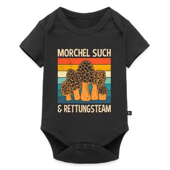 Rettungsteam Pilze Morchel Pilzsammler - Baby Premium Kurzarmbody - Schwarz - Vorne