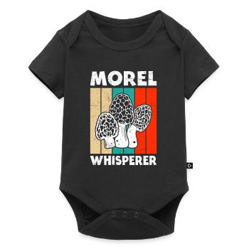 Morel Whispering Mushrooms Mushroom Picker - Baby Premium short-sleeve bodysuit - black - Front