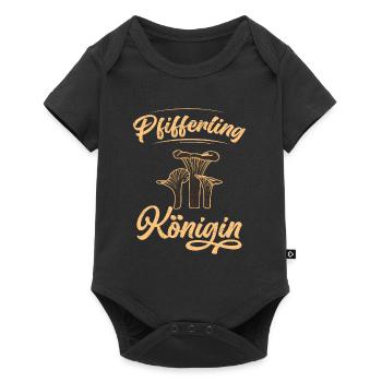Königin Pilze Pfifferlinge Pilzsammler - Baby Premium Kurzarmbody - Schwarz - Vorne