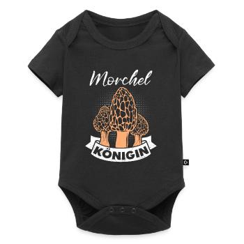 Morchel Königin Pilze sammeln Pilzsammler - Baby Premium Kurzarmbody - Schwarz - Vorne