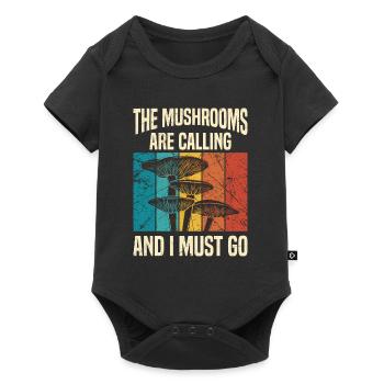 Assez pour moi je vais cueillir des champignons bunting aux champignons - Body à manches courtes Premium Bébé - noir - Devant