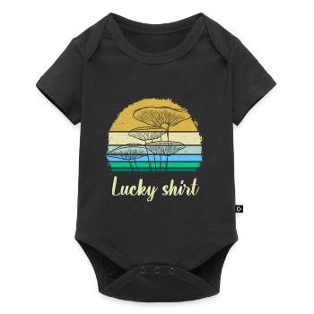 Lucky Shirt Mushroom Picker Mushroom Picking Shrooming - Baby Premium short-sleeve bodysuit - black - Front