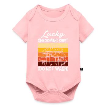 La chemise chanceuse ne lave pas les champignons cueilleurs de champignons - Body à manches courtes Premium Bébé - rose - Devant