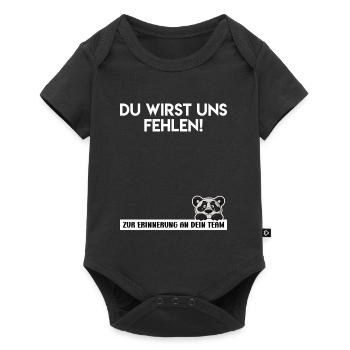 Du wirst uns fehlen letzter Arbeitstag Jobwechsel - Baby Premium Kurzarmbody - Schwarz - Vorne