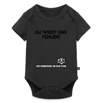 Du wirst uns fehlen letzter Arbeitstag Jobwechsel - Baby Premium Kurzarmbody - Schwarz - Vorne