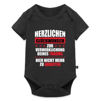 Jobwechsel Arbeitskollege lustig Verabschiedung - Baby Premium Kurzarmbody - Schwarz - Vorne