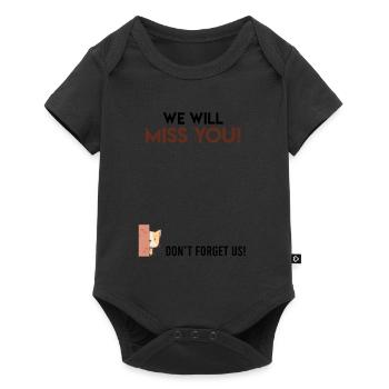 Tu vas nous manquer Adieu collègue - Body à manches courtes Premium Bébé - noir - Devant