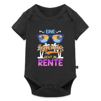 Renteneintritt eine Legende geht in Rente - Baby Premium Kurzarmbody - Schwarz - Vorne