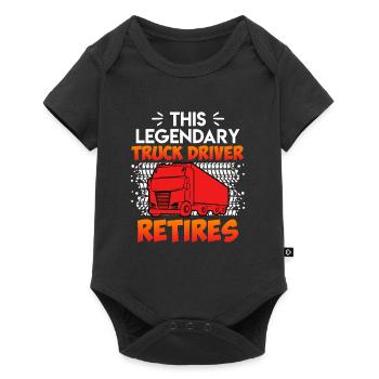 Truck Driver Pension Truck Pensioner - Baby Premium short-sleeve bodysuit - black - Front