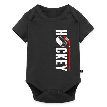 Bâtons de hockey sur glace - Body à manches courtes Premium Bébé - noir - Devant