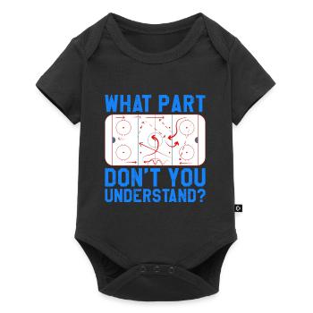 Ice Hockey Game Tactics Hockey Coach Team - Baby Premium short-sleeve bodysuit - black - Front