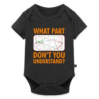 Ice Hockey Game Tactics Hockey Coach Team - Baby Premium short-sleeve bodysuit - black - Front