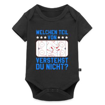 Eishockey Spieltaktik Hockey Coach Team - Baby Premium Kurzarmbody - Schwarz - Vorne