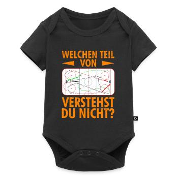 Eishockey Spieltaktik Hockey Coach Team - Baby Premium Kurzarmbody - Schwarz - Vorne