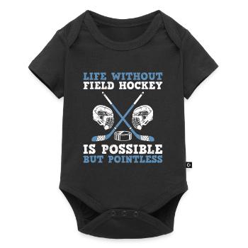 Une vie sans hockey sur glace est possible mais inutile - Body à manches courtes Premium Bébé - noir - Devant