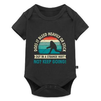 Ice hockey is only stopped when it bleeds - Baby Premium short-sleeve bodysuit - black - Front