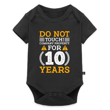 10 years of service anniversary 10 years of work - Baby Premium short-sleeve bodysuit - black - Front
