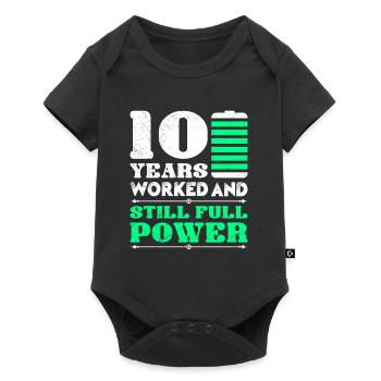 Service anniversary 10 years company anniversary - Baby Premium short-sleeve bodysuit - black - Front