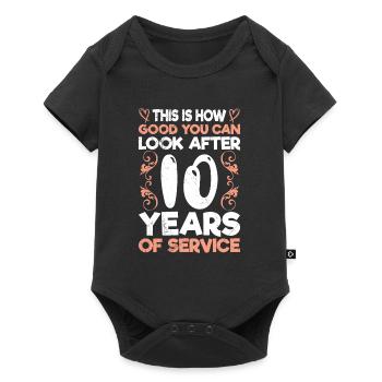 10th company anniversary 10 years service anniversary - Baby Premium short-sleeve bodysuit - black - Front