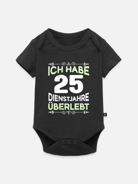 Dienstjubiläum 25 Jahre Arbeitsjubiläum 25 Jahre - Baby Premium Kurzarmbody - Schwarz