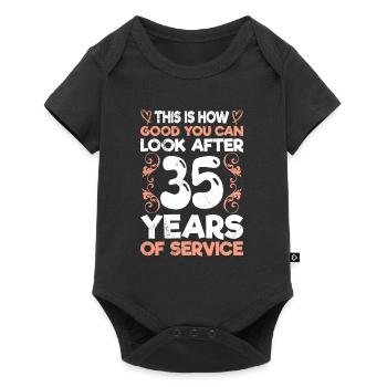 Service anniversary 35 years of work colleague - Baby Premium short-sleeve bodysuit - black - Front