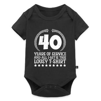 40 years of work 40 years of service anniversary - Baby Premium short-sleeve bodysuit - black - Front