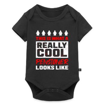 Cooler Renter Abschied Kollege Rente - Baby Premium Kurzarmbody - Schwarz - Vorne