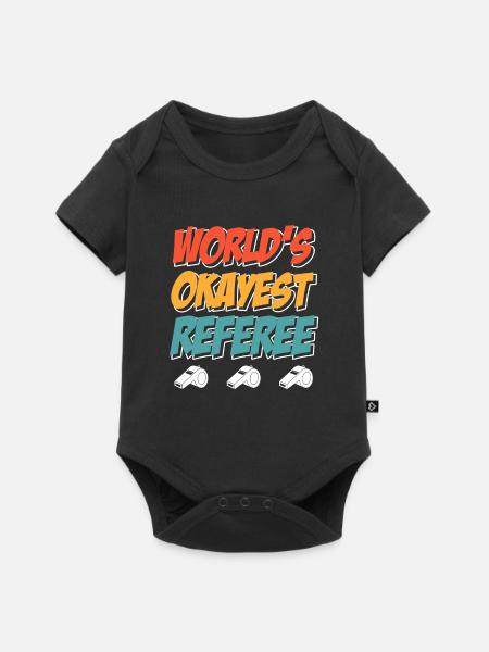 Worlds okayest referee referee - Baby Premium short-sleeve bodysuit - black