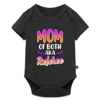 Mother of twins Mama 2 children - Baby Premium short-sleeve bodysuit - black - Front