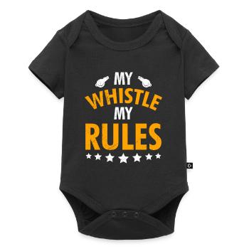Mon sifflet mes règles Arbitres - Body à manches courtes Premium Bébé - noir - Devant