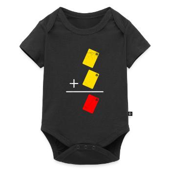 Arbitre Mathématiques Carton jaune carton rouge - Body à manches courtes Premium Bébé - noir - Devant