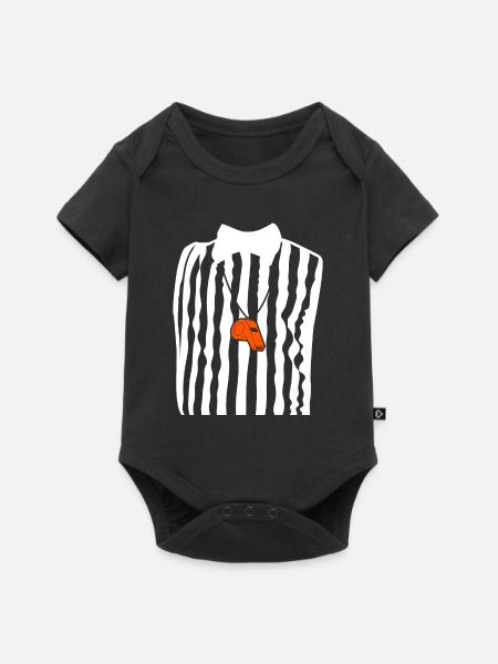 Schiedsrichter Outfit - Baby Premium Kurzarmbody - Schwarz