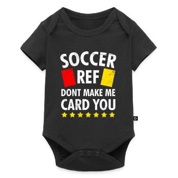 Arbitre de football Football Schiri - Body à manches courtes Premium Bébé - noir - Devant